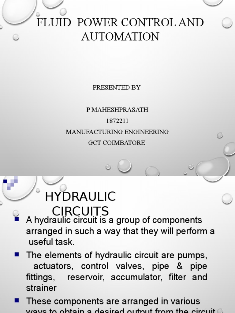 Hydraulic Power Control Systems Overview | PDF | Valve | Continuum ...