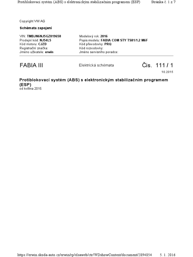 Abs Skoda Fabia Wiring Diagram PDF