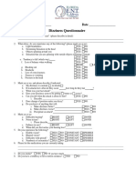 Dizziness Questionnaire: Name - Date