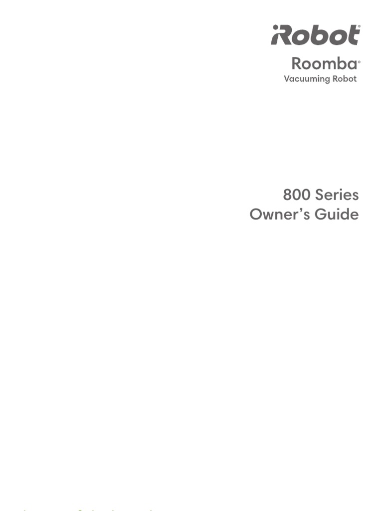 IRobot Roomba 890 Manual PDF Nature