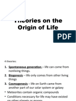 Theories On The Origin of Life