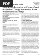 Using Sensory Integration and