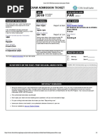 June 2019 CFA Examination Admission Ticket