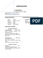 Curriculum Vitae: Nepomuceno, Mhay Mharridle J