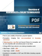 Overview of Renewables & Solar Technologies: World Institute of Sustainable Energy