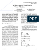 Review On Mathematical Modelling in Water Pollution