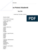 Simulasi Tes Potensi Akademik Simulasi Tes TPA PDF