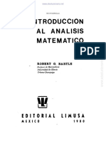 Introduccion Al Analisis Matematico Bartle PDF