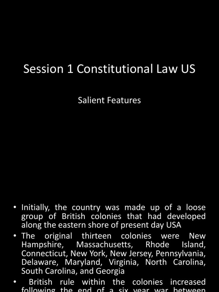 Overview of US Constitutional Law | PDF | Federal Government Of The ...