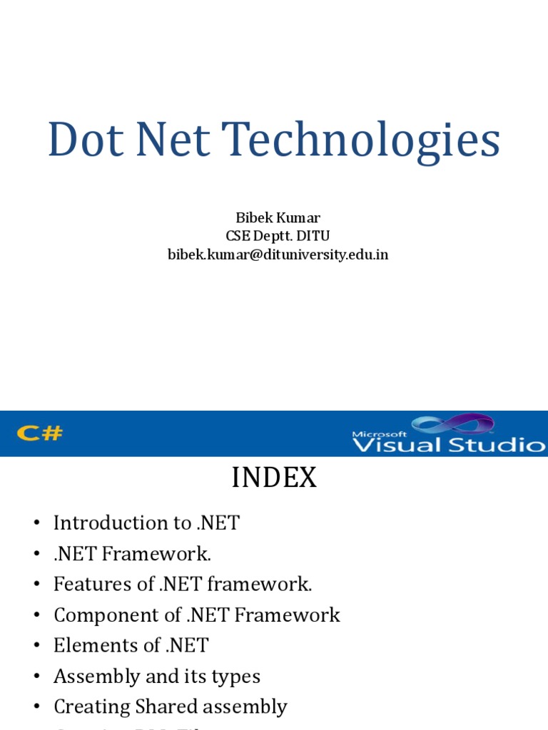Introduction to .NET Framework Basics | PDF | Library (Computing ...