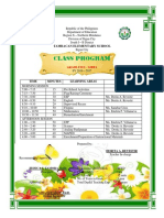 Class Program: Tambacan Elementary School