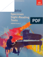 ABRSM - Piano Specimen Sight-Reading Tests Grade 6