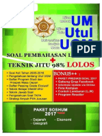 Ebook Soshum Soal Utul UGM 2017