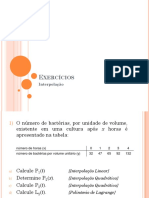 (Dornélio) Exercícios - Interpolação