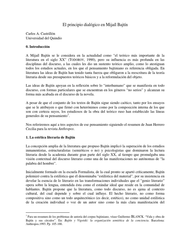 Sobre Mijaíl Bajtin | PDF | Novelas | Palabra