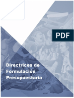 DIRECTRICES - 2018 - WEB Formulacion Presupuestaria Como Se Inscriben Los Proyectos PDF