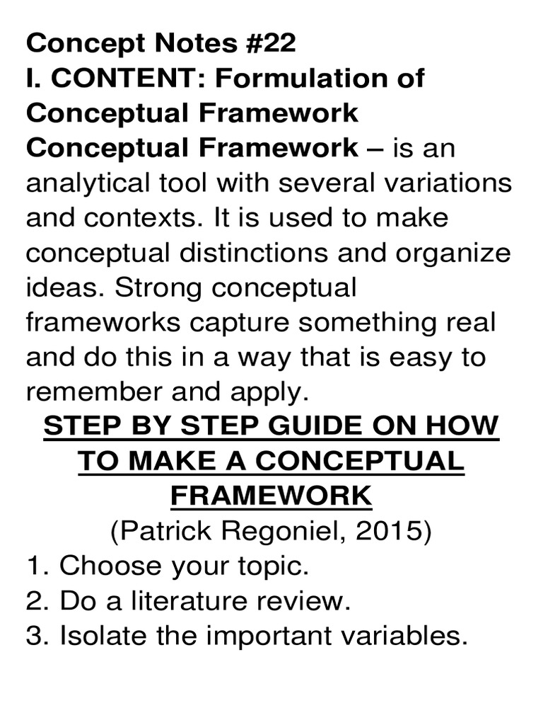 How to Create a Conceptual Framework | PDF | Conceptual Framework ...