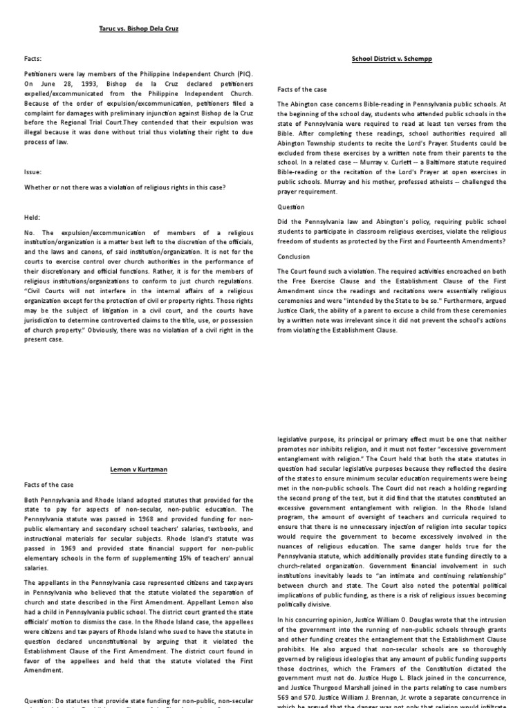 The Expulsion of Church Members A Matter Left to Religious