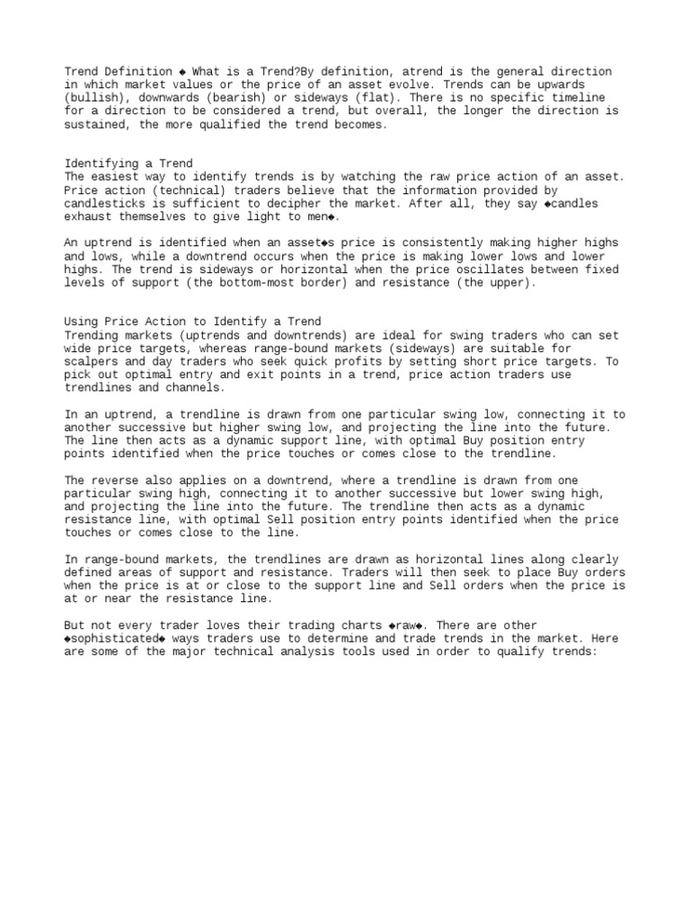 Trend Identify | PDF | Market Trend | Technical Analysis