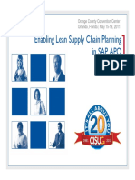 1205 Enabling Lean Supply Chain Planning in SAP APO