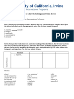 The Body of A Speech: Getting Your Points Across: Do The Following Activities To Review The Concepts You've Learned