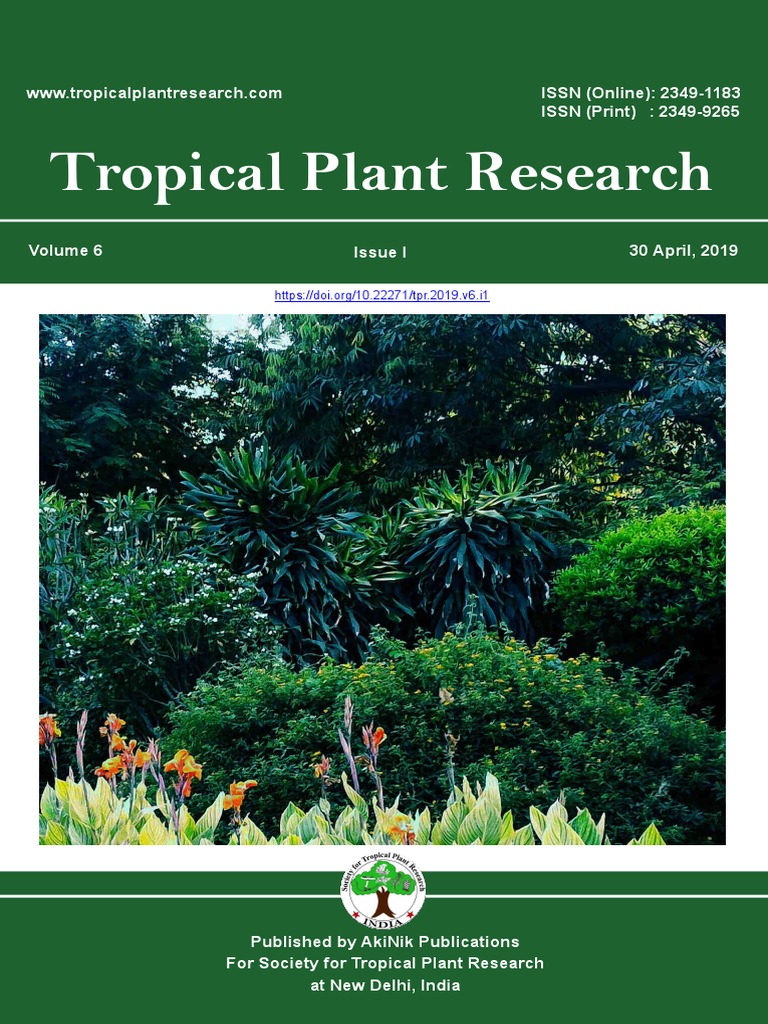 Volume 6, Issue 1 (2019) Tropical Plant Research PDF Leaf Soil