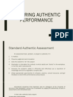 Ensuring Authentic Performance