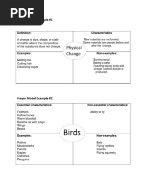 frayer model examples