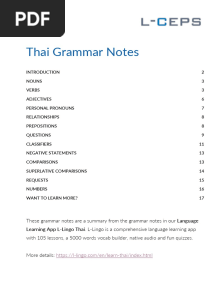 THAI Grammar PDF