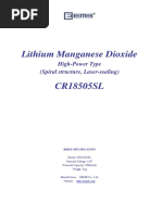 Lithium Manganese Dioxide: High-Power Type (Spiral Structure, Laser-Sealing)