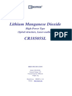 Lithium Manganese Dioxide: High-Power Type (Spiral Structure, Laser-Sealing)