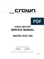 Macro Tech 600 Service Manual Ma600sm - Original PDF