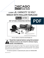 3,000 Lb. Capacity 12 Volt Winch With Roller Fairlead