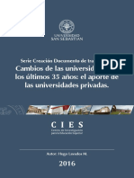 Serie Creación Documento de Trabajo N°1 Cambio de Las Universidades en Los Últimos 35 Años