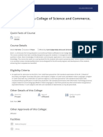 SMT Maherbanu College of Science and Commerce, Akola: Quick Facts of Course