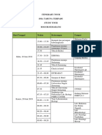 Itinerary Tour Sma Taruna Terpadu Study Tour Bogor-Semarang