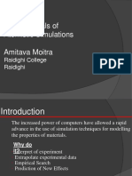Fundamentals of Atomistic Simulations Amitava Moitra: Raidighi College Raidighi