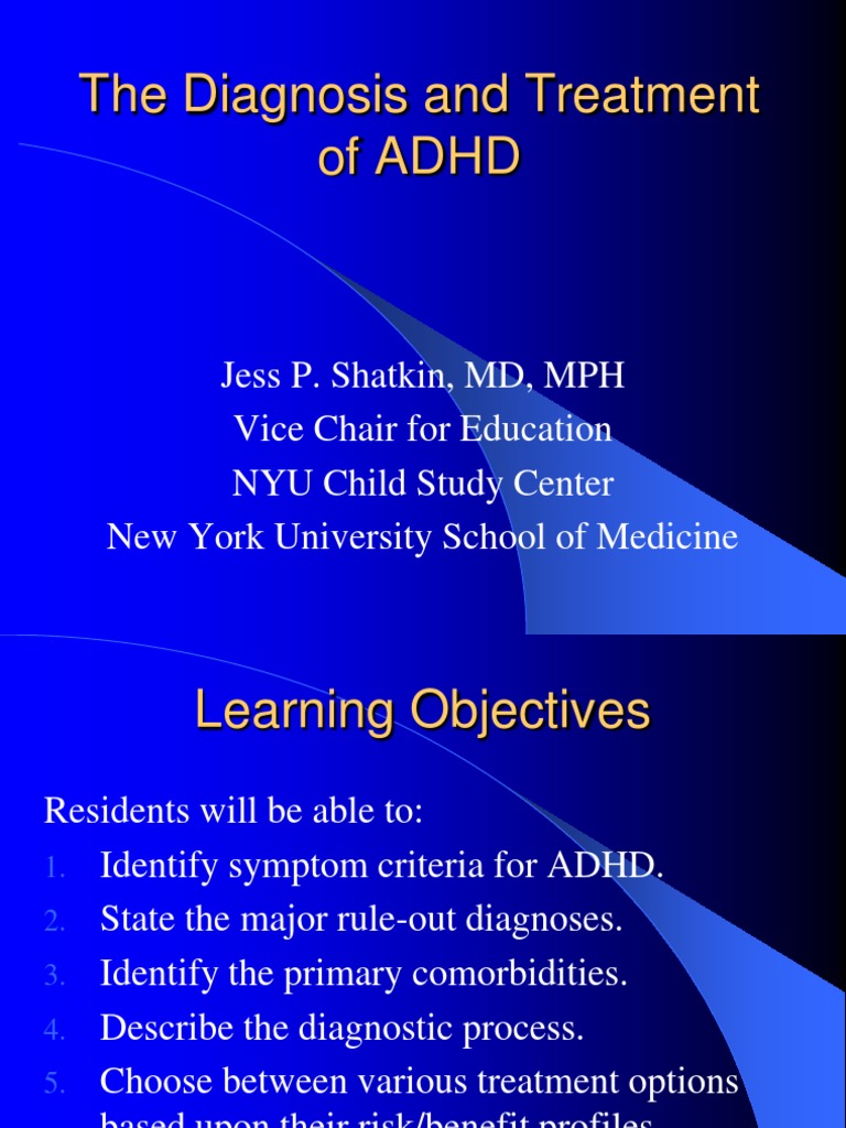 ADHD Diagnosis and Treatment Guide | PDF | Attention Deficit ...