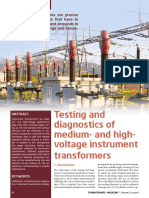 Testing and Diagnostics of Medium- and High-Voltage Instrument Transformers