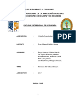 Universidad Nacional de La Amazonía Peruana: Facultad de Ciencias Económicas Y de Negocios