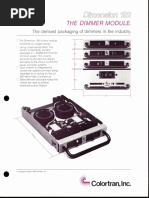 Colortran Dimension 192 Dimmer Module Spec Sheet 1984