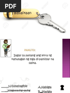 Pamilyar At Di Pamilyar Na Salita Pdf