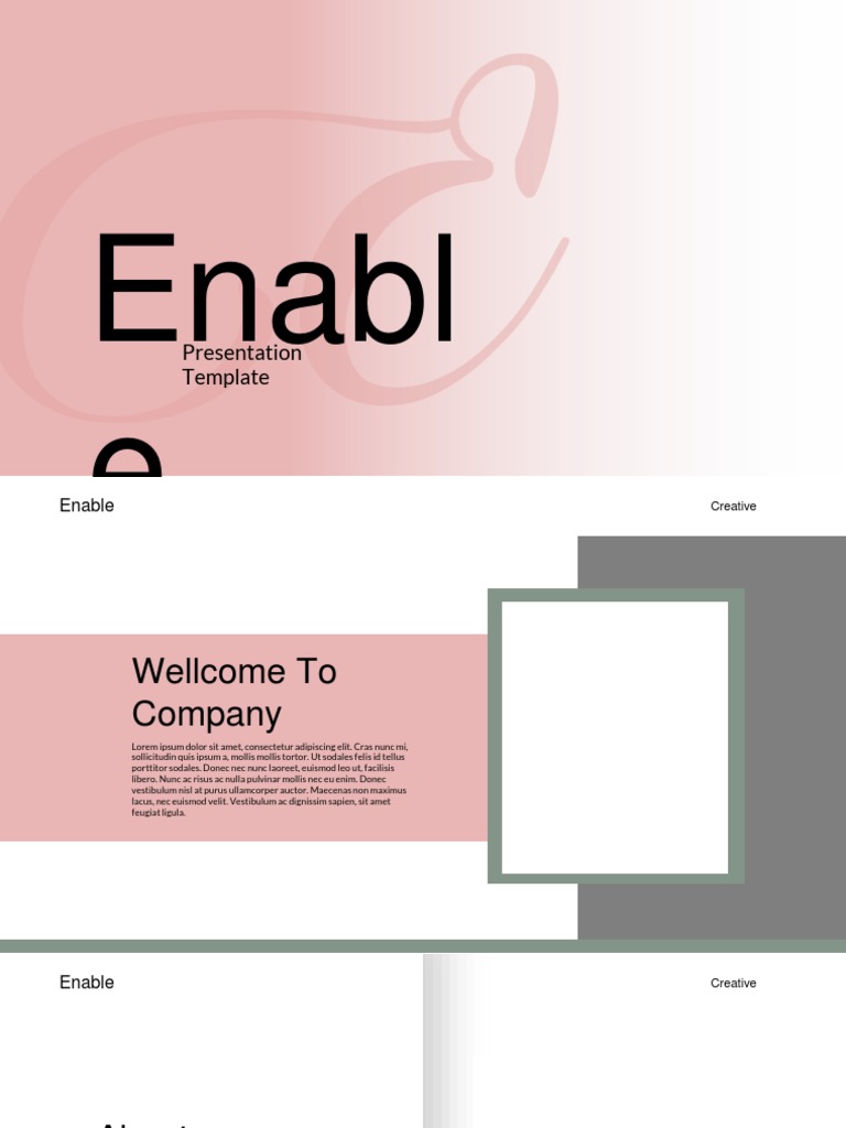 Enabl: Presentation Template | PDF | Typography | Text