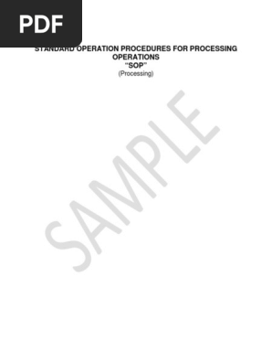 11 Standard Operating Procedure