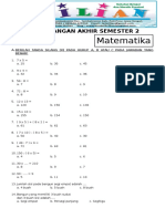 Soal UAS Matematika Kelas 2 SD Semester 2 Dan Kunci Jawaban PDF