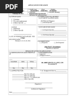 Z1(a) Leave Application Form | PDF | Sick Leave | Parental Leave