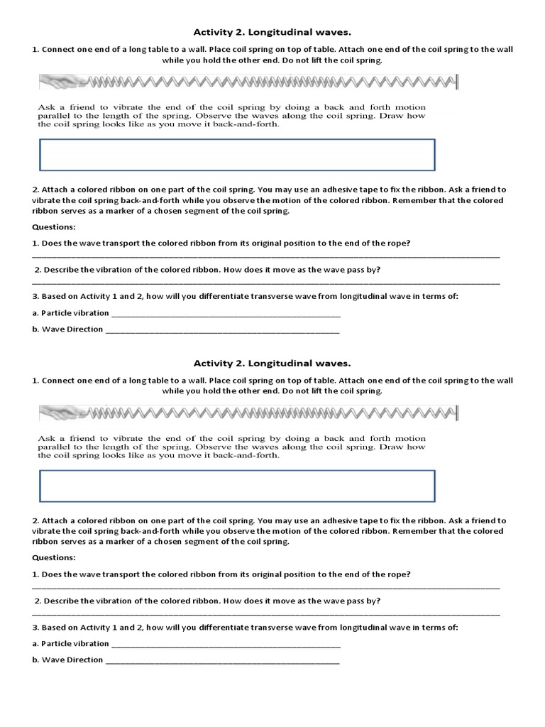 Activity 2 Longitudinal Waves | PDF | Art