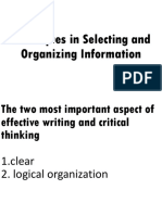 Organizing Information Effectively