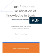 A Short Primer On The Classification of Knowledge in Logic