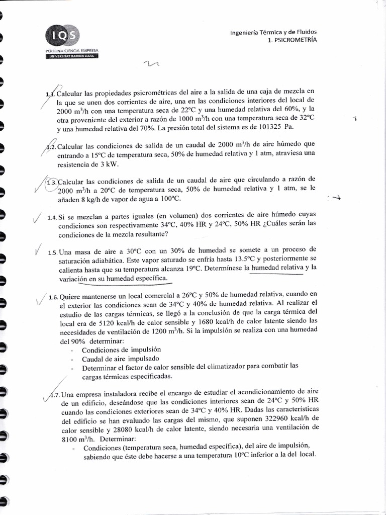 Problemas Ingenieria Termica Humedad Humedad Relativa